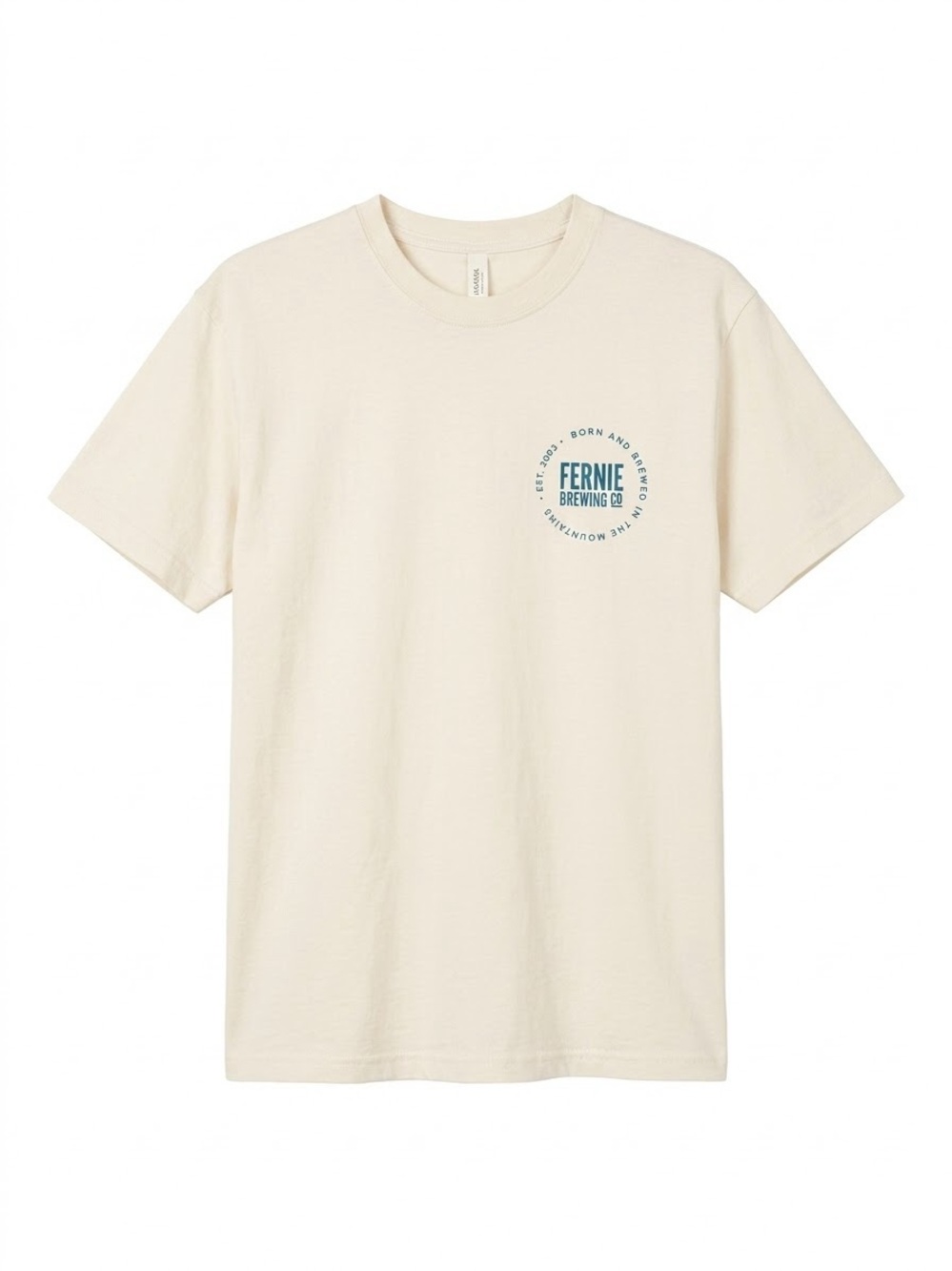 Fernie Brewing Co Graphic T‑Shirt – Cream, Size Medium (Unisex)